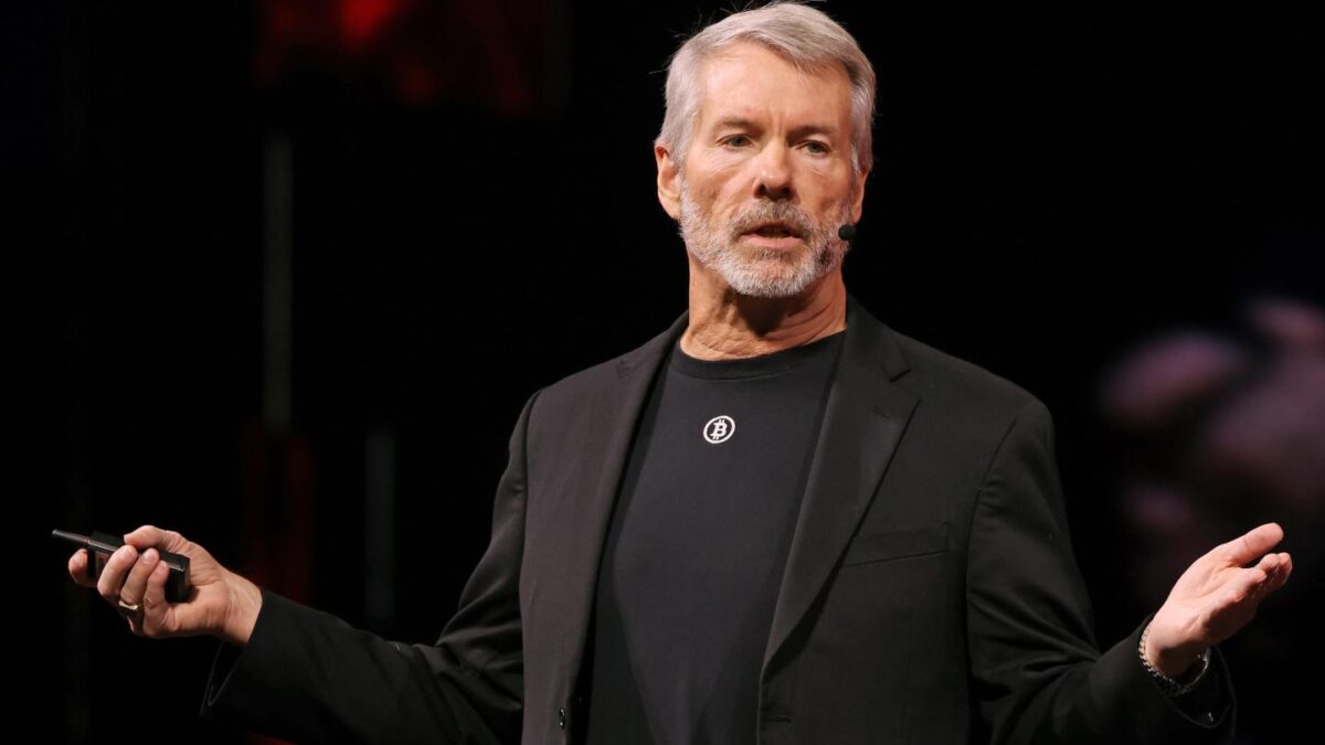 Michael Saylor, cofounder and executive chairman of Strategy, at the Bitcoin 2025 conference in Las Vegas, May 29, 2025.