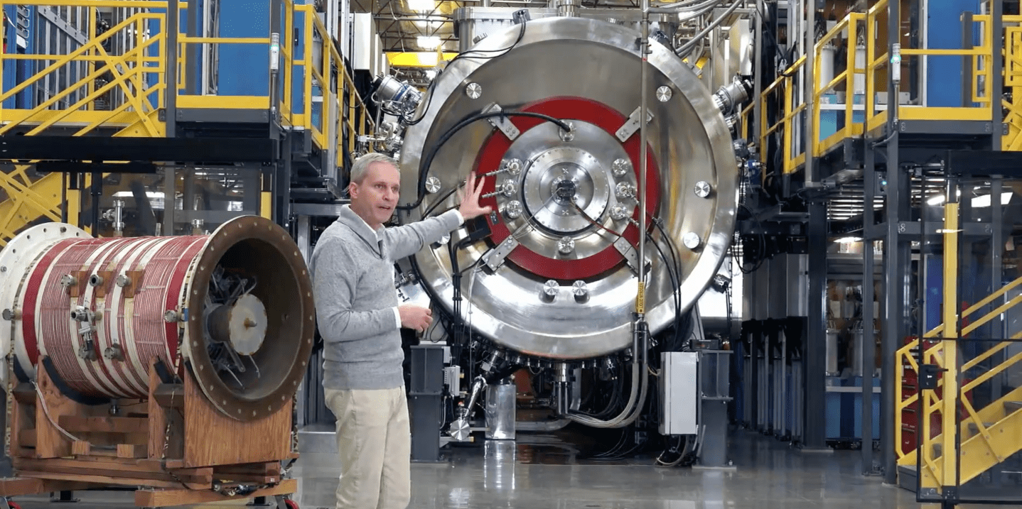 michl-binderbauer-ceo-tae-technologies-1 CEO Michl Binderbauer shows off TAE Technologies' pilot nuclear energy components.