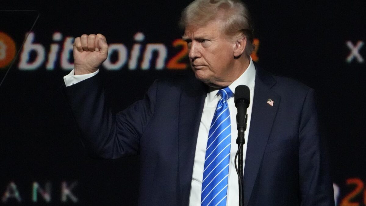 President-elect Donald Trump speaks at the Bitcoin 2024 Conference on July 27, 2024, in Nashville.