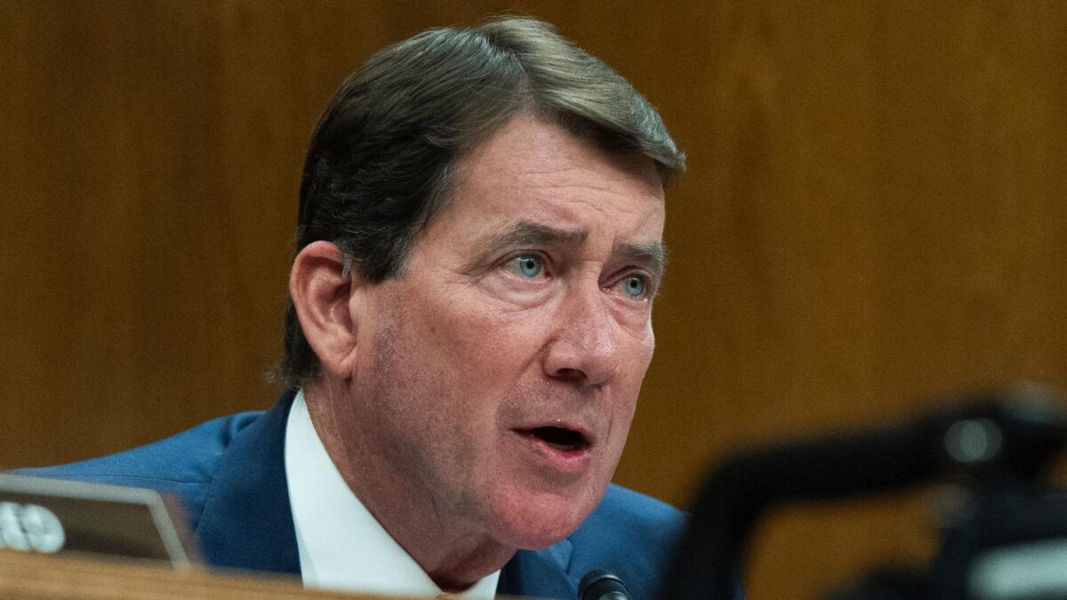 Senate Committee on Appropriations subcommittee Chairman Sen Bill Hagerty R-Tenn., questions Securities and Exchange Commission (SEC) Chairman Paul Atkins, during a hearing to examine proposed budget estimate for fiscal year 2026 for the SEC, on Capitol Hill, on June 3, 2025, in Washington.