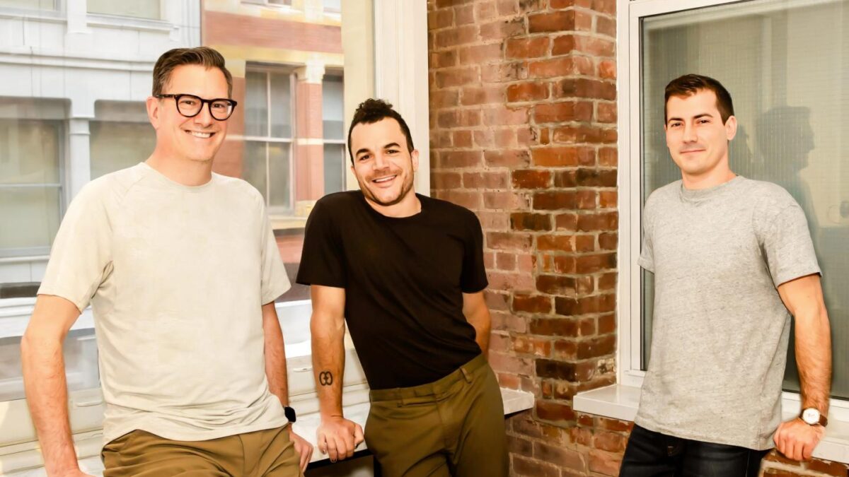 Brian Meek (left), Ben Rubin (Middle) and Patrick Fives (Right) co-founded the new on-chain messaging platform.