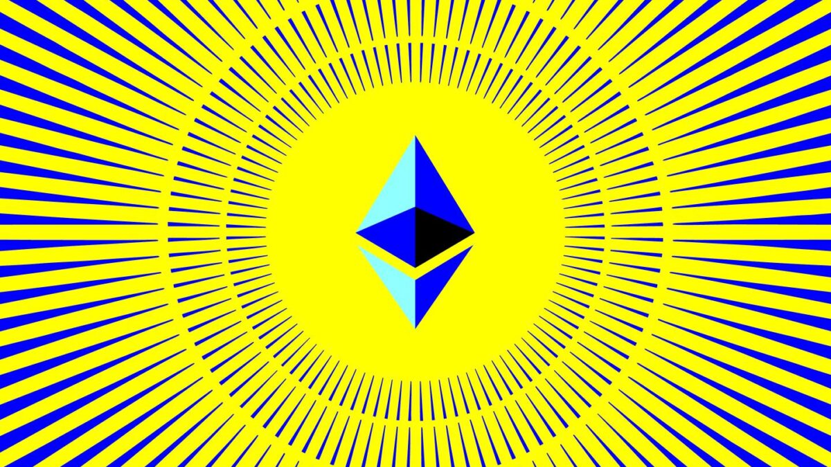 Illustration showing the Ethereum symbol