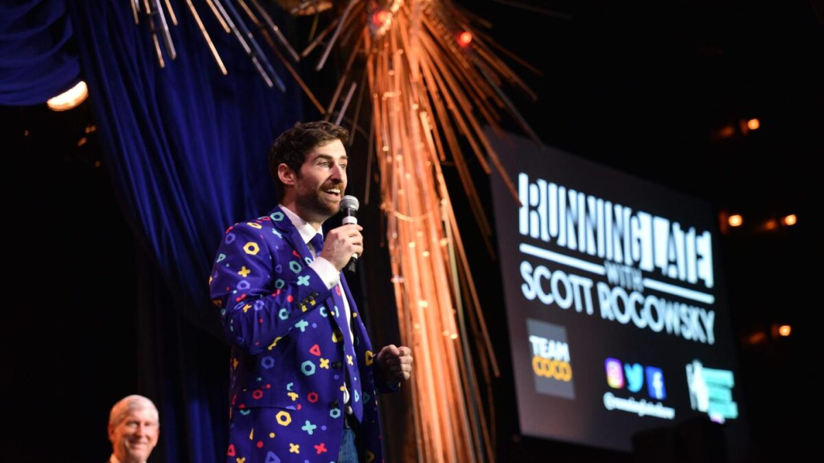 Scott Rogowsky performs onstage in 2018.