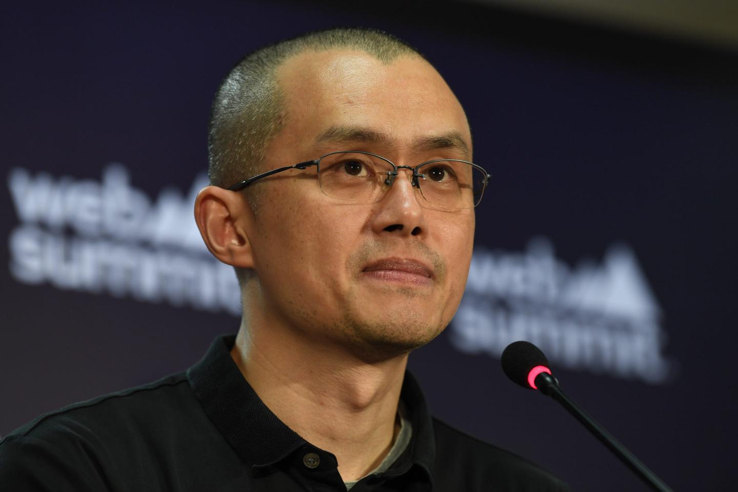 Former Binance CEO Changpeng Zhao during a news conference in Lisbon, Portugal in 2022.