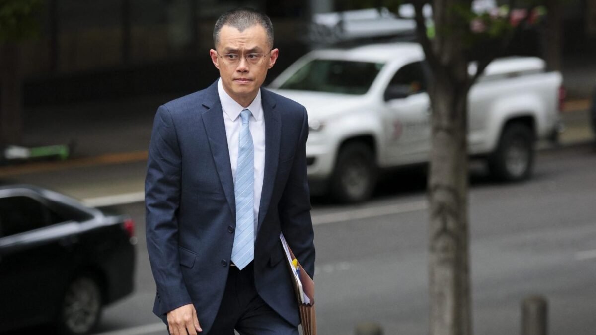 Former Binance CEO Changpeng "CZ" Zhao arrives at federal court in Seattle, Washington, on April 30, 2024.