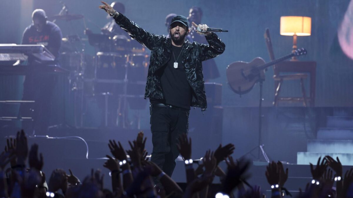 A former sound engineer for rapper Eminem sold his unreleased songs for Bitcoin, federal prosecutors allege.