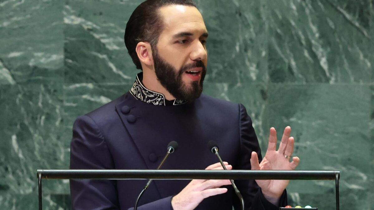 Nayib Bukele, President of El Salvador, speaks during the United Nations General Assembly (UNGA) at the United Nations headquarters on Sept. 24, 2024 in New York City.