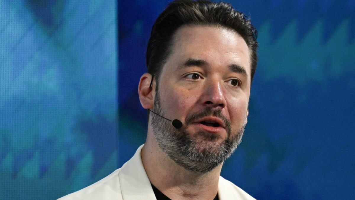 Alexis Ohanian speaks at a conference in February.
