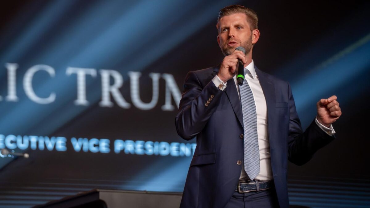 Eric Trump is the son of President Donald Trump and executive vice president of the Trump Organization.