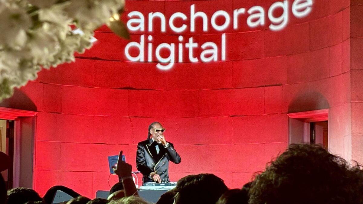 Snoop Dogg performing at the Crypto Ball