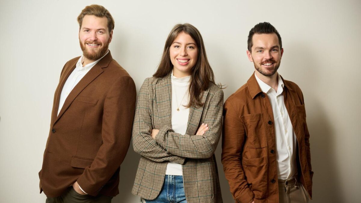 (Left to right) Tzvi Wiesel is CEO and cofounder, Carrie Kellar is CTO and cofounder, and Finian Sedgwick is COO.